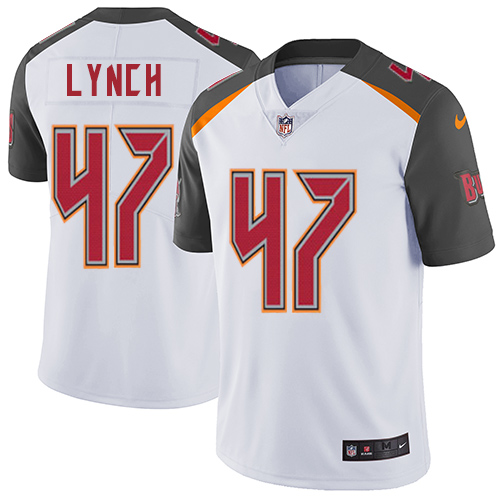Nike Buccaneers #47 John Lynch White Men's Stitched NFL Vapor Untouchable Limited Jersey - Click Image to Close
